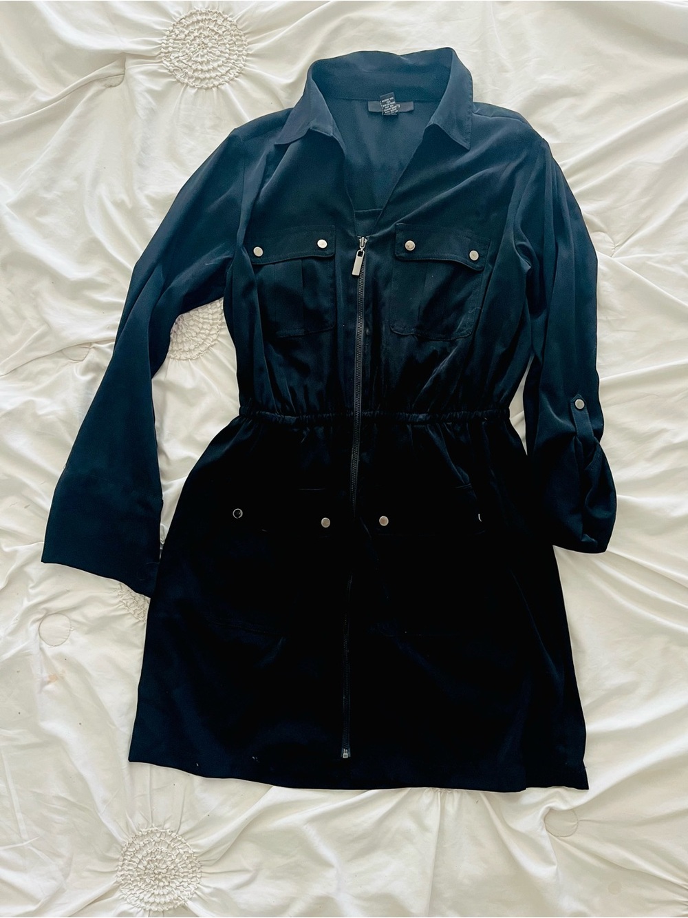 Alfani Black Zip-Front Utility Jacket - Picture 4 of 4